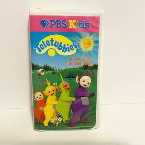 PBS Kids Teletubbies VHS Movie Vintage Y2K Dance with the Teletubbies Clam Shell